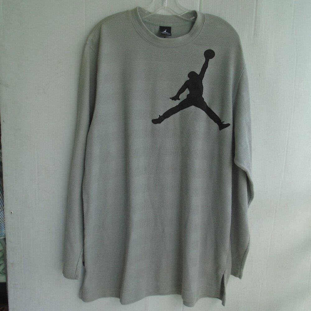 vintage Jordan Jumpman Sweatshirt Long Sleeves Mens Size XL Grey